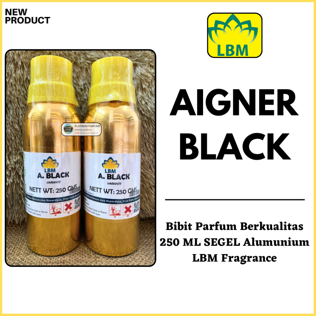Bibit Parfum LBM Fragrance / AIGNER BLACK Packing 250 ML SEGEL Alumunium LBM Fragrance