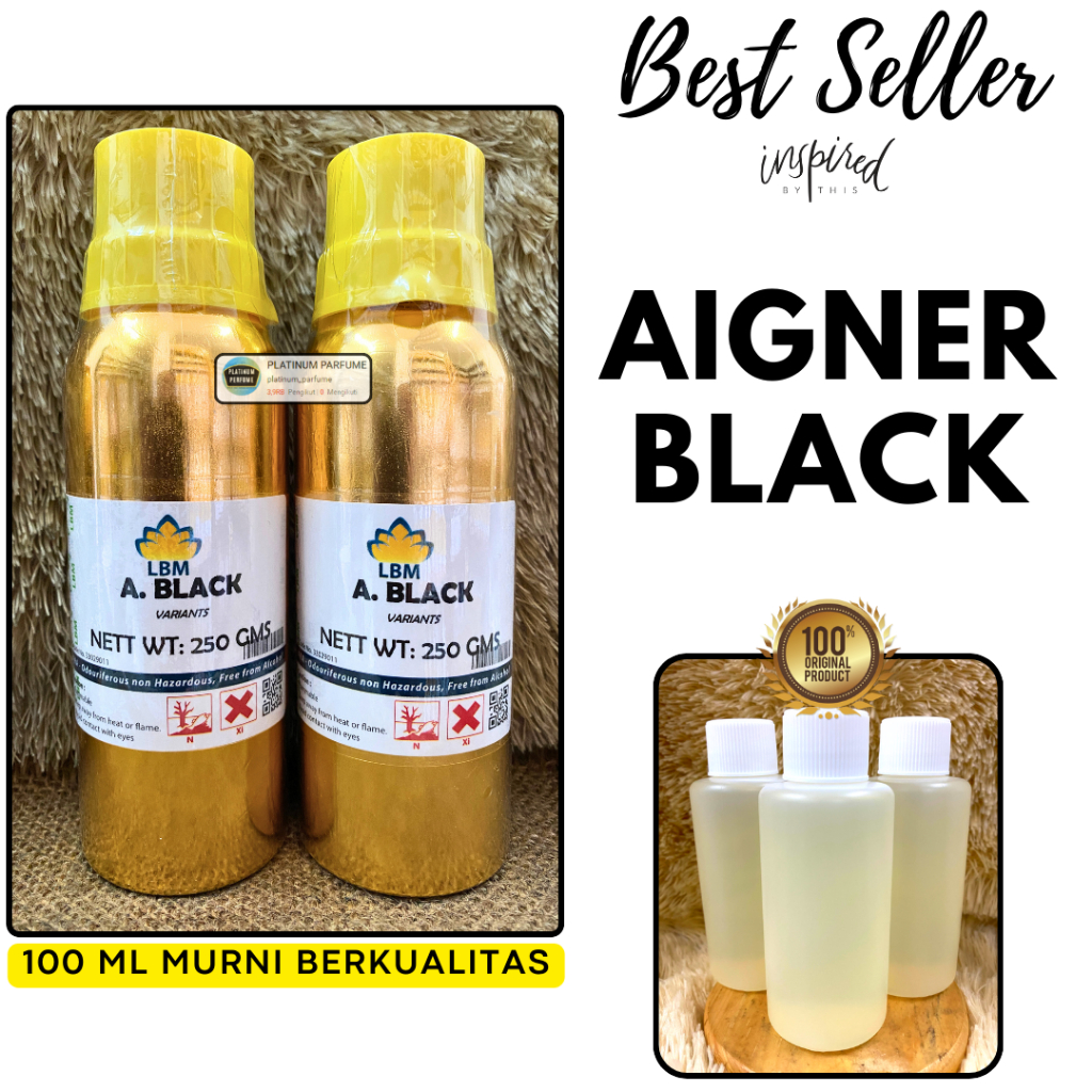 Bibit Parfum AIGNER BLACK 100 ML Murni LBM Fragrance / Bibit Parfum MURNI / Bibit Parfum Pria / Parf