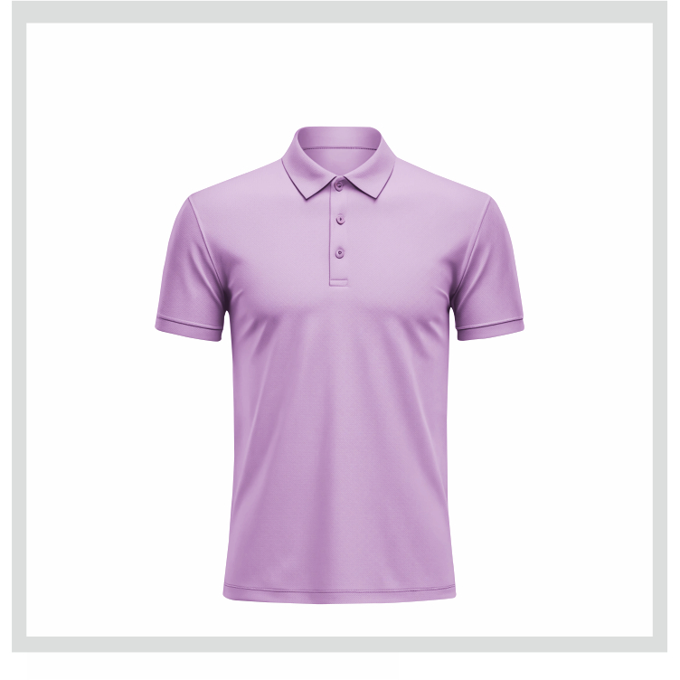 Kaos Polo Cotton CVC Pique pendek dewasa warna LILAC