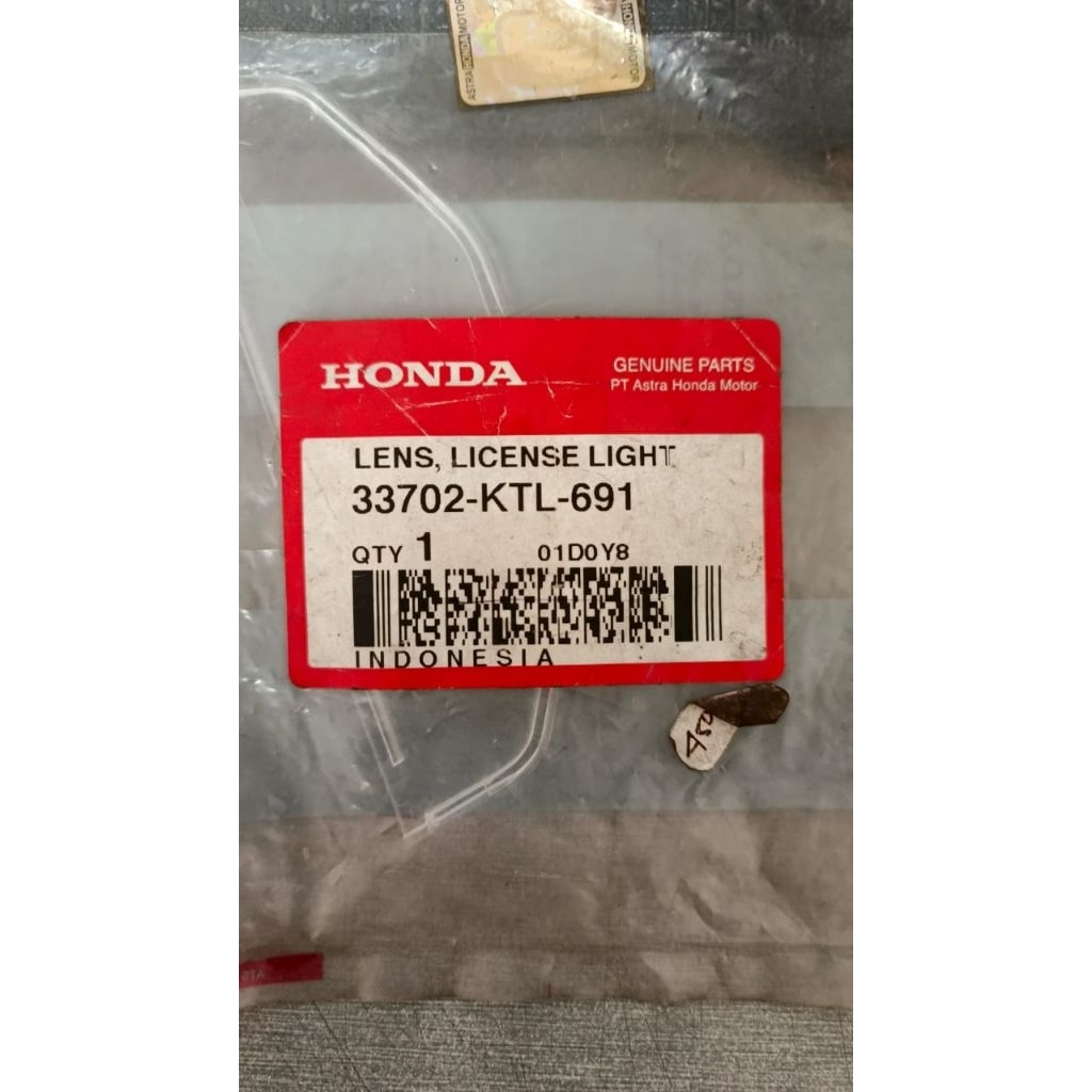 Lens License Light Honda Supra Fit New Karbu 33702KTL691