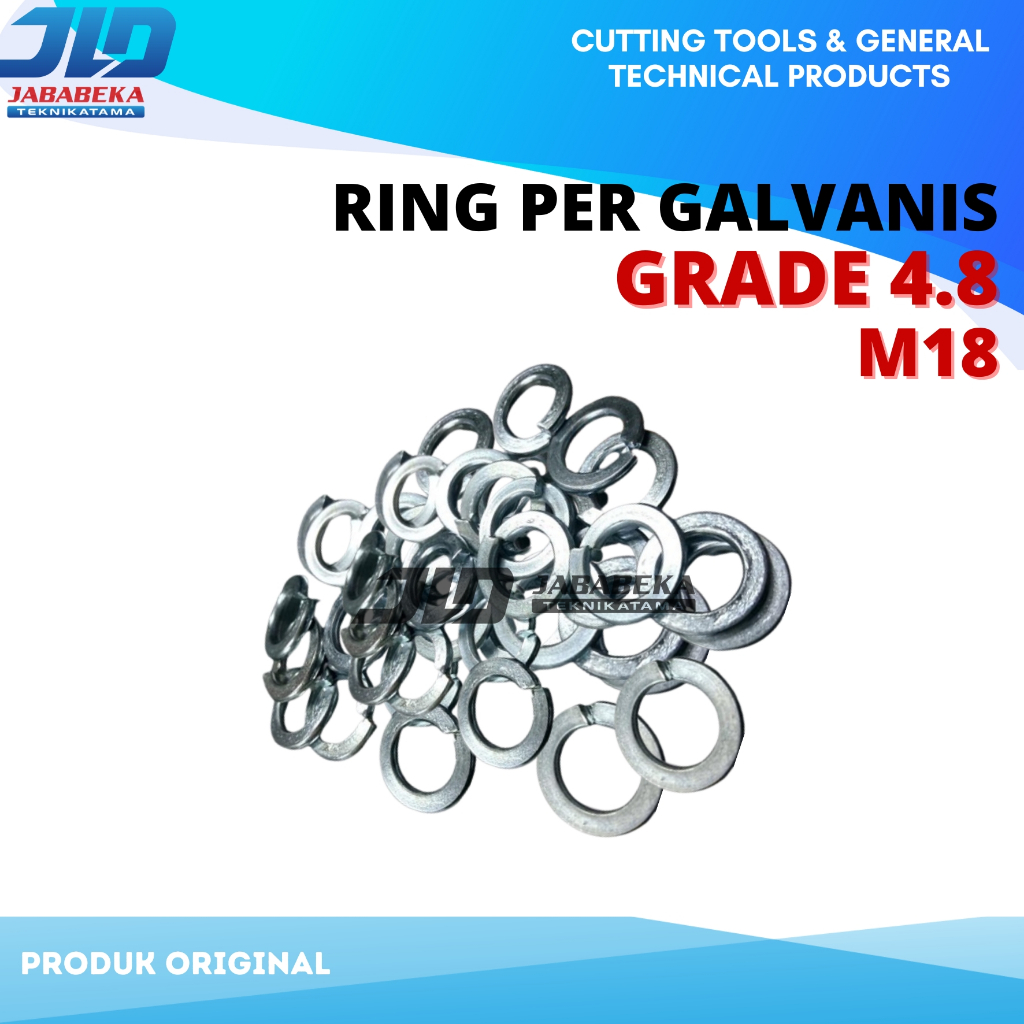 Ring Per Putih M18 Galvanis M18 Spring Washer M18