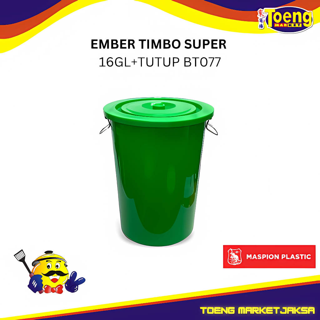 Ember Plastik + Tutup - EMBER TIMBO 16GL SUPER +TUTUP BT077 MASPION