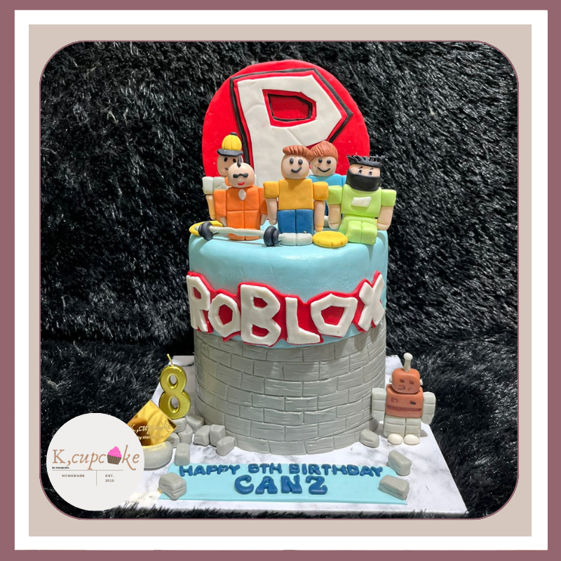Cake Fondant ROBLOX Full Cake - Cake Birthday Custom
