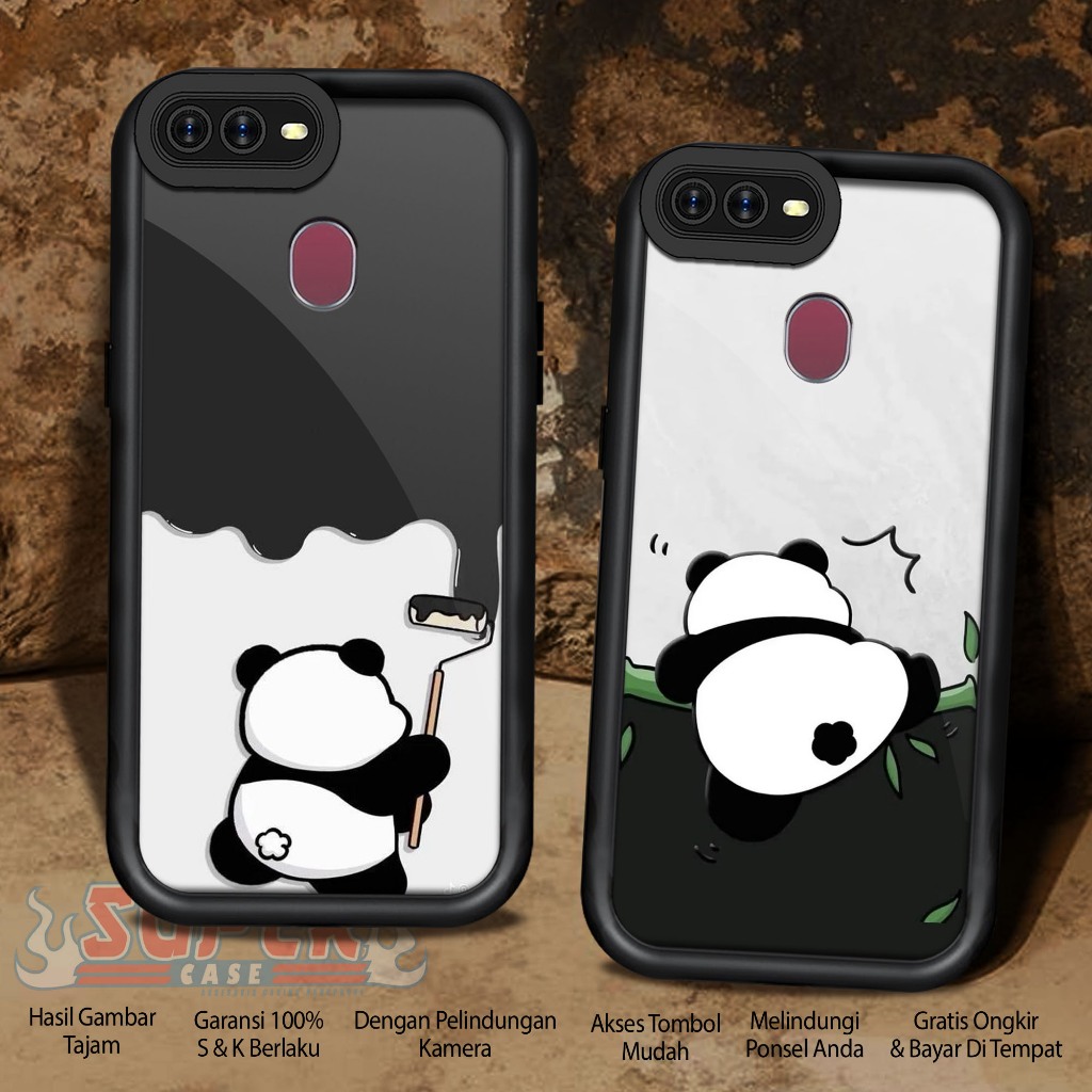 Case Premium Compatible For OPPO F9 F9 PRO REALME 2 PRO AX7 Motif [ PANDA ] Casing Softcase glossy A