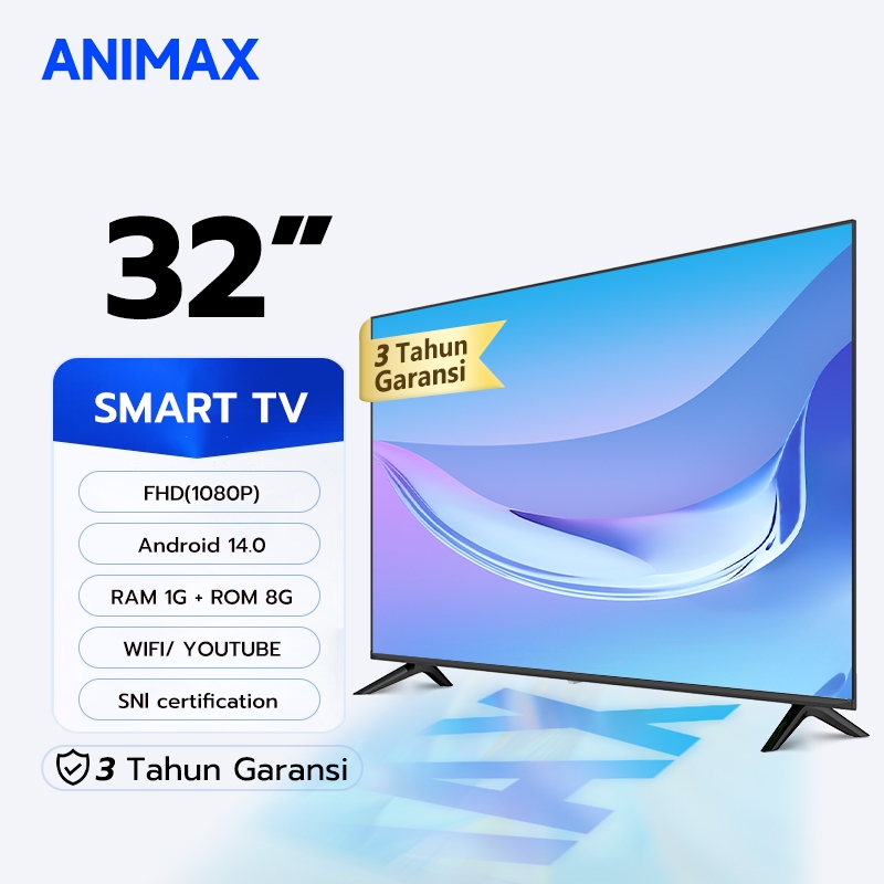 Animax Smart TV 32 inch Digital TV LED 32 Inch Smart TV LED FHD Televisi LED FHD Youtube-WIFI-WEB Br
