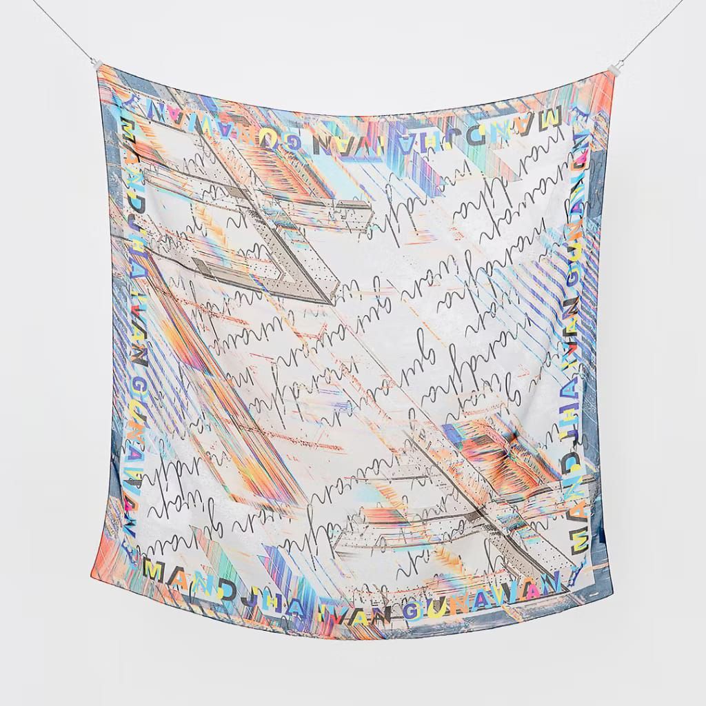 Hijab Mandjha Ivan Gunawan - Spectrum White Scarf