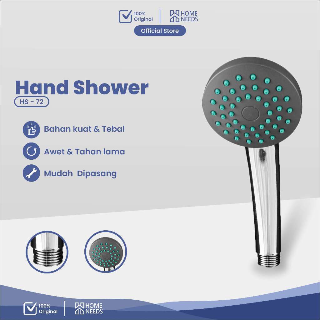 Homeneeds Shower Hand Shower Genggam Shower Tangan Tanpa Selang HS-72
