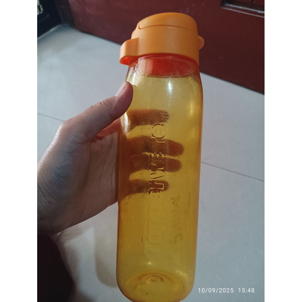 botol h2go tupperware bekas