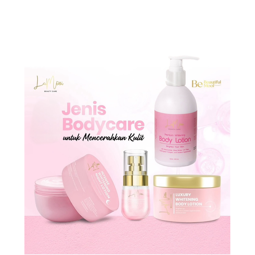 LAMOOI Luxury Whitening Body Lotion (HB Siang) + Intense Whitening Night Lotion (HB Malam) + LAMOOI 