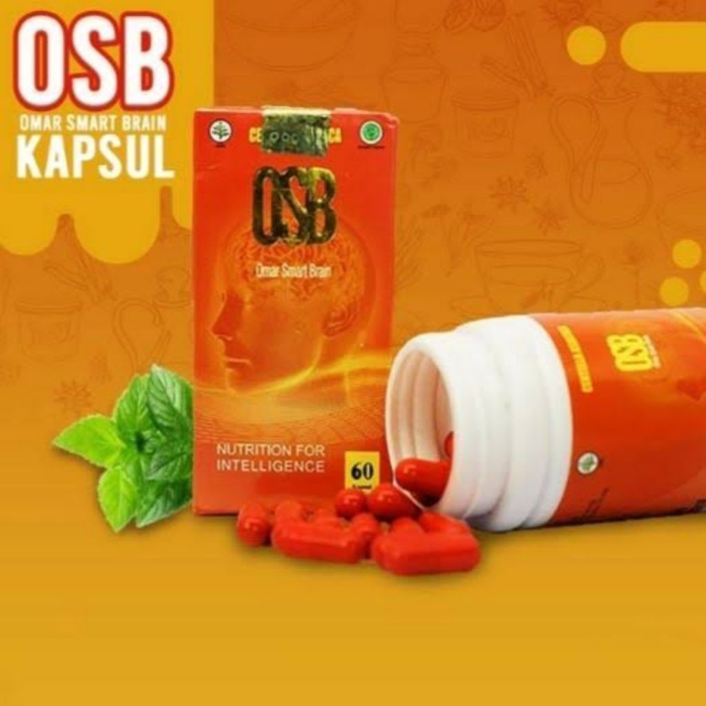 OSB Kapsul Omar Smart Brain Suplemen Vitamin Otak Anak Dewasa Lansia Herbal