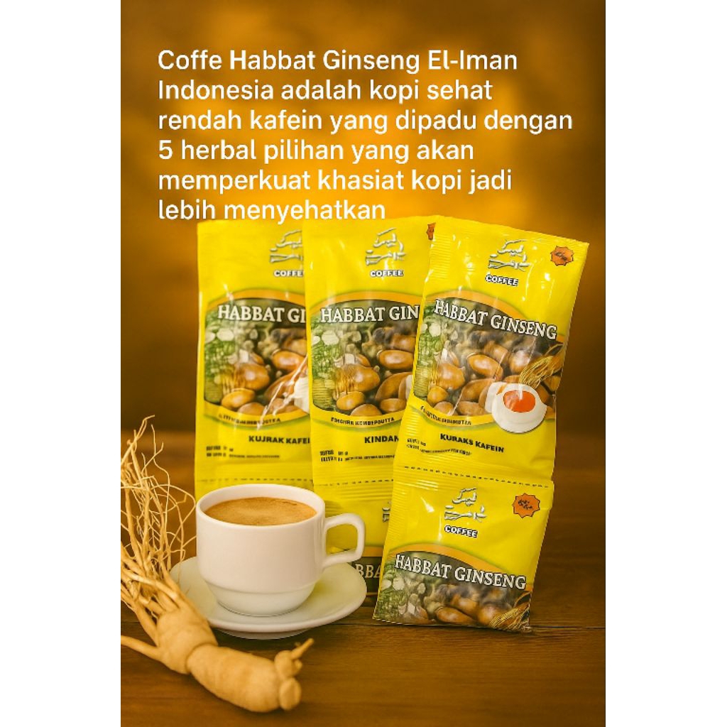 

HABBAT GINSENG COFFEE 5 in1 5sachet kopi stamina dan daya tahan tubuh