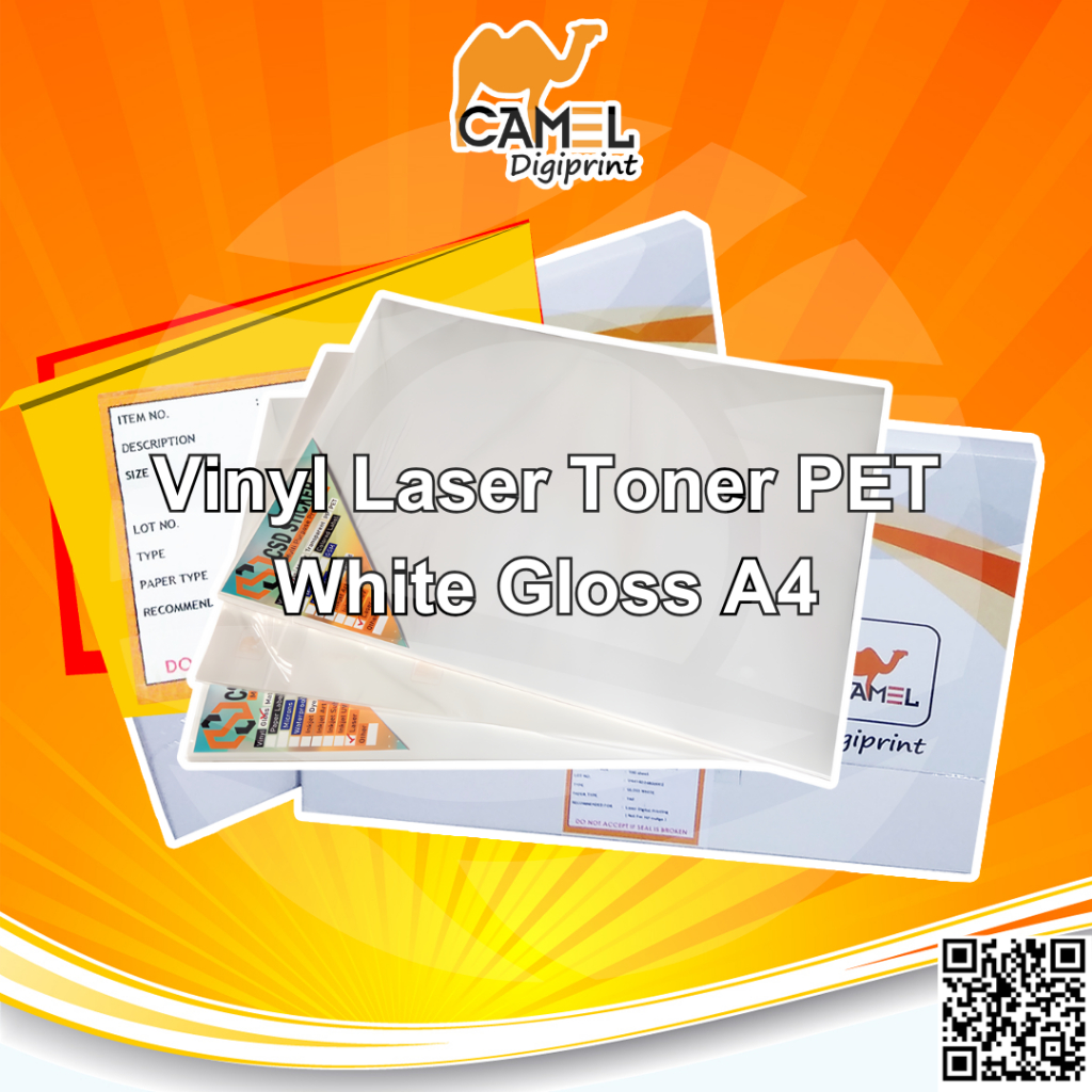

Camel Sticker Vinyl Laser A4 White Gloss/White Matte/Transparan Clear Stiker Digiprint Anti Air - GROSIR