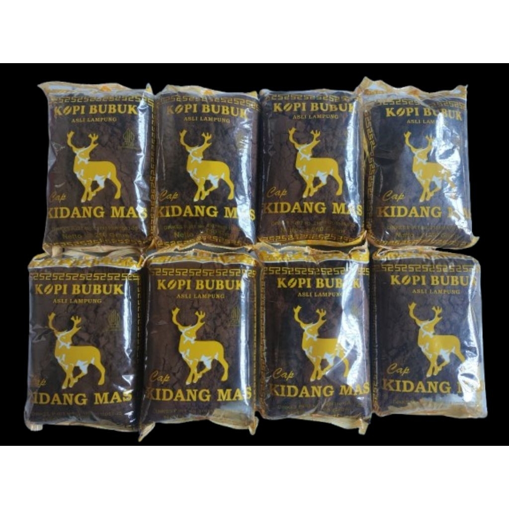 

2 Kg / (8 Bungkus) Kopi Kidang Mas Asli Lampung 250 gram