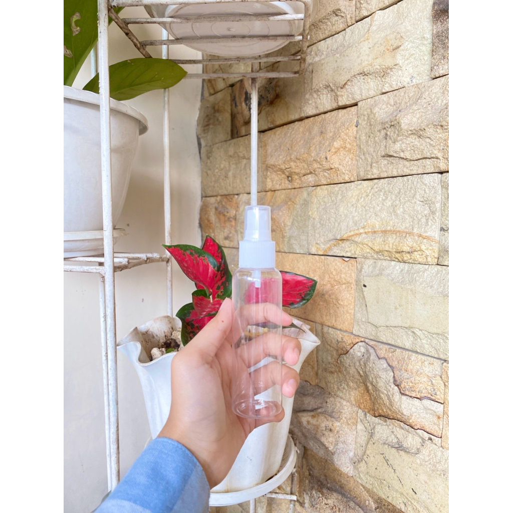 BOTOL PLASTIK SPRAY BR 100 ML, BOTOL UNTUK USAHA, BOTOL TRASPARAN, BOTOL AIR, BOTOL UNIK, BOTOL KOSM