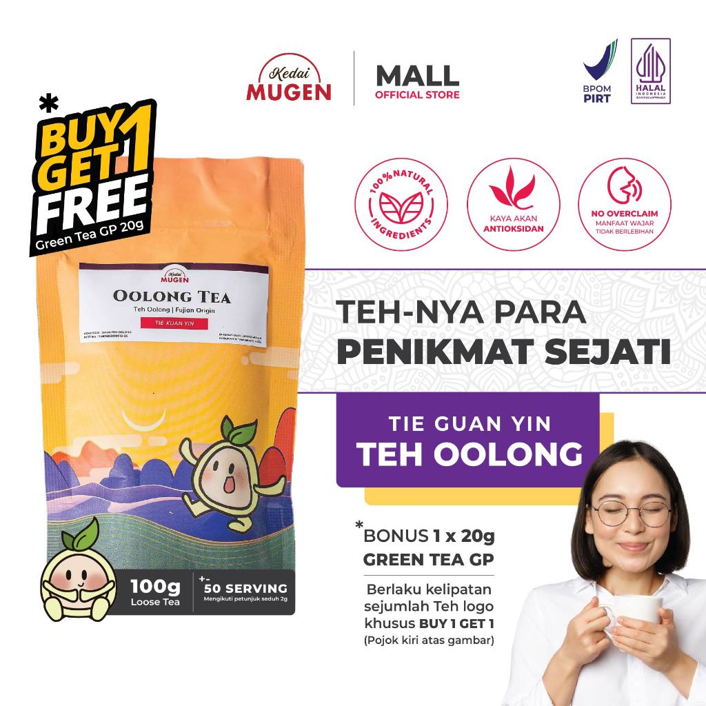 

Oolong Tea Chinese Fujian/ Teh Olong China/ Tie Guan Yin Kedai Mugen 100g