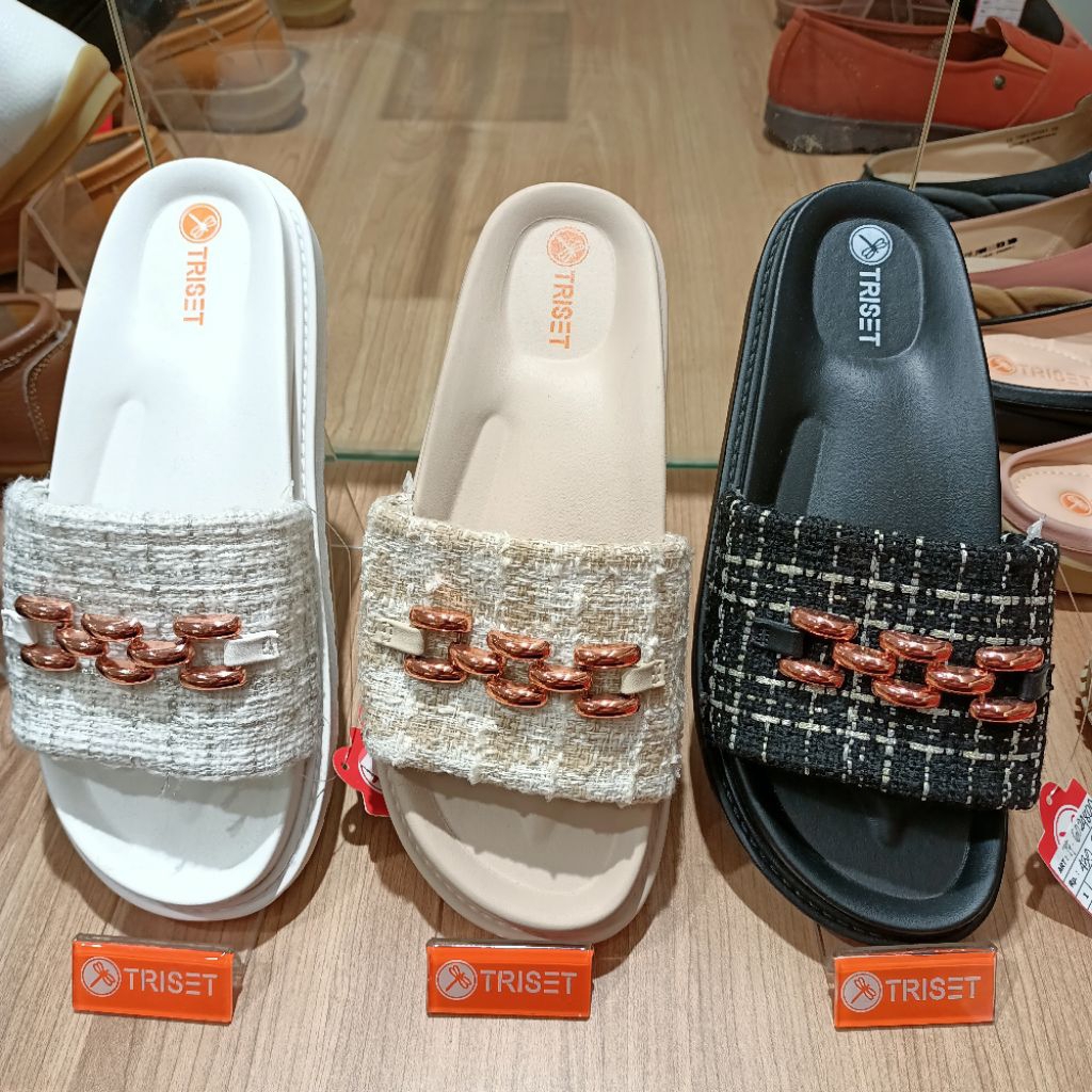 sandal flat wanita ringan TRISET original matahari