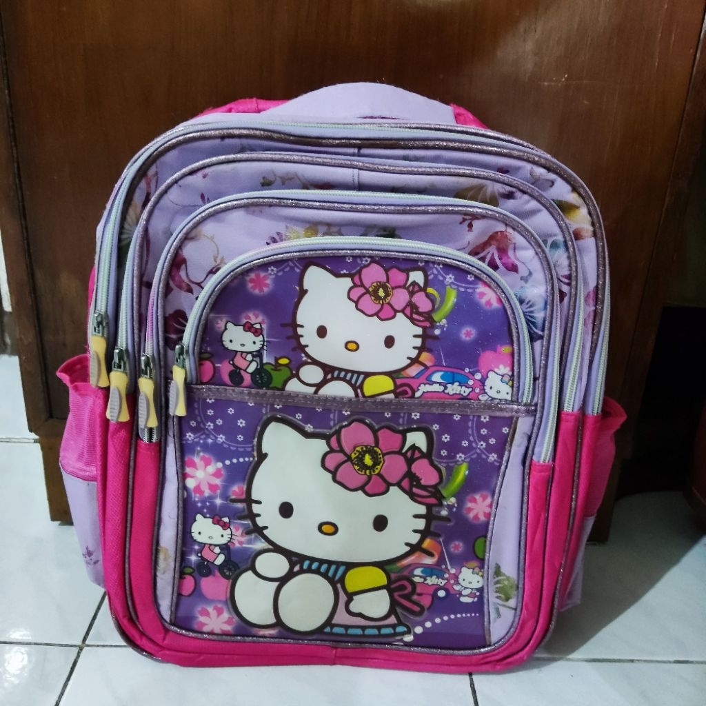Tas ransel sekolah hello kitty (preloved)