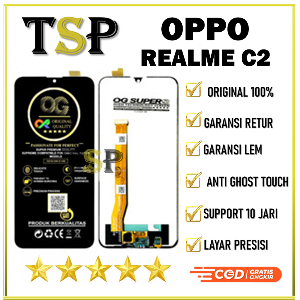 LCD TOUCHSCREEN LCD OPPO REALME C2 FULLSET ORIGINAL