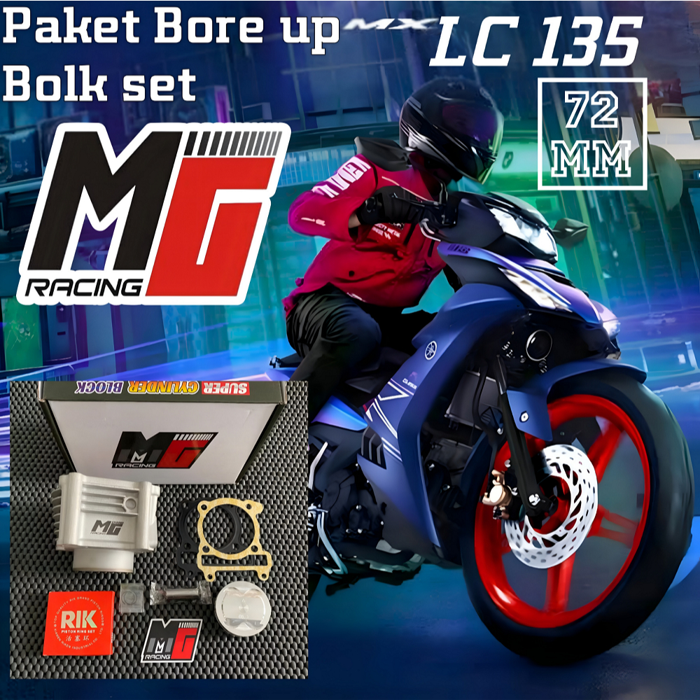 Paket Blok Bore up 220cc Jupiter MX / MX135LC 72mm Block Set