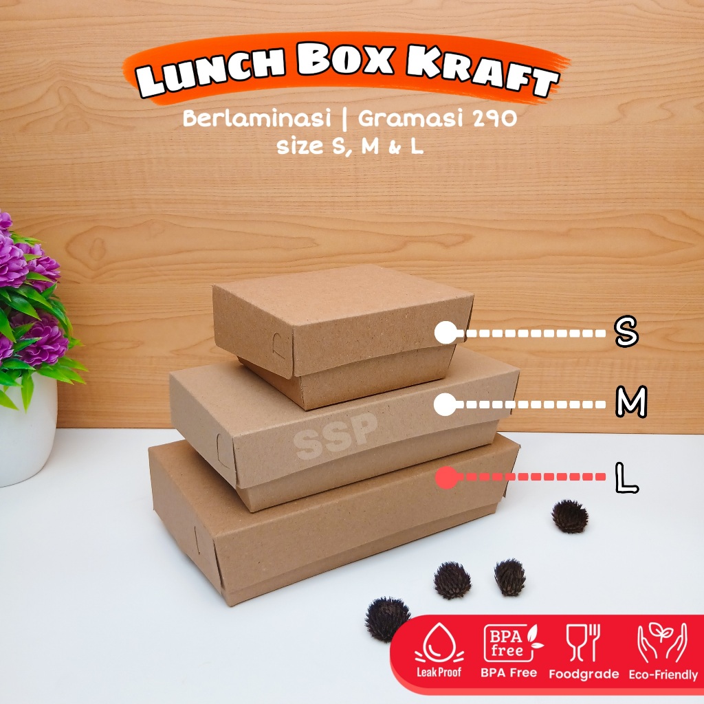 Paper Lunch Box / Paper Lunch Box Laminasi 290 gsm