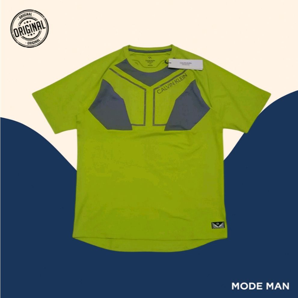 Calvin Klein Performance Recycled Polyester Stretch T-Shirt – Kaos Pria Bahan Daur Ulang, Kaos Olahr