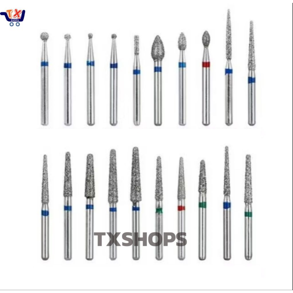 Dental Diamond / Fine Finishing Bur High Speed Preparasi Round Bulat