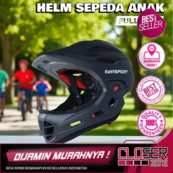 Helm Sepeda Anak Full Face Bike Riding Helmet Protective Gear