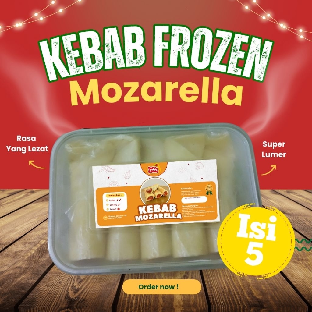

BUYA KEBAB FROZEN MOZARELLA isi 5