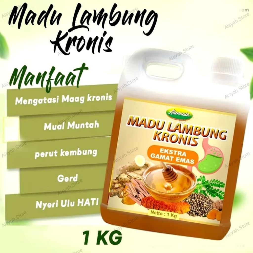 

Alamasta Madu Lambung Kronis 1kg Madu Spesialis Maag Asam Lambung Gerd dan masalah Pencernaan