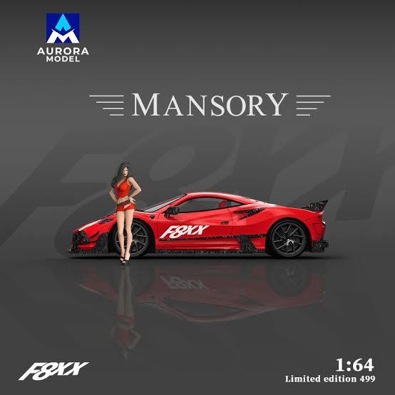Aurora Model Ferrari F8XX Red Mansory With Figure