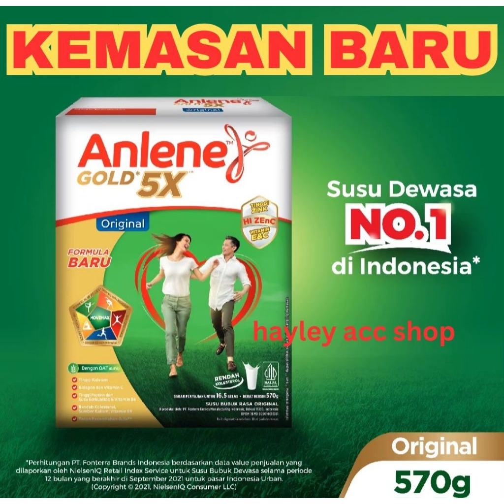 

Anlene Gold 5x Original 570g 600g