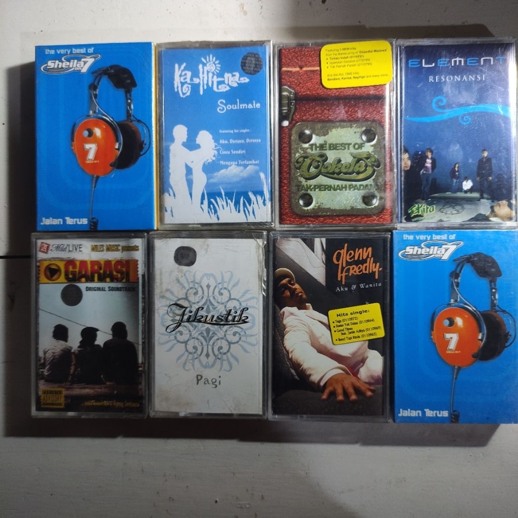 Kaset Pita Segel Original Sheila On 7, Element, Garasi, Glen  Fredly, Jikustik, Cokelat, Kahitna