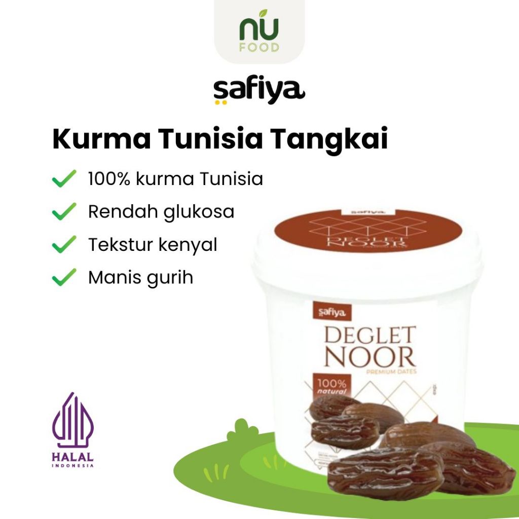 

Safiya Kurma Tunisia Madu Tangkai Premium Deglet Noor Asli Original