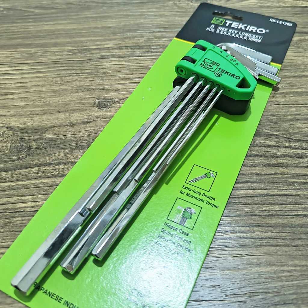 Kunci L Tekiro Panjang Set 9 Pcs - Kunci L Set 8 Pcs Tekiro Long Panjang Bisa COD - Kunci L Panjang 