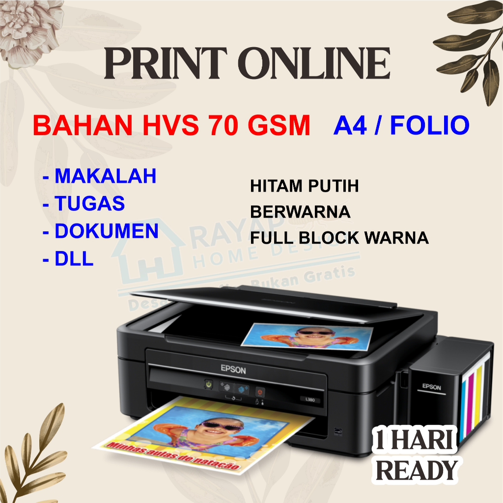 

Jasa Print Cetak Murah Kertas HVS F4 70gsm A4 & F4
