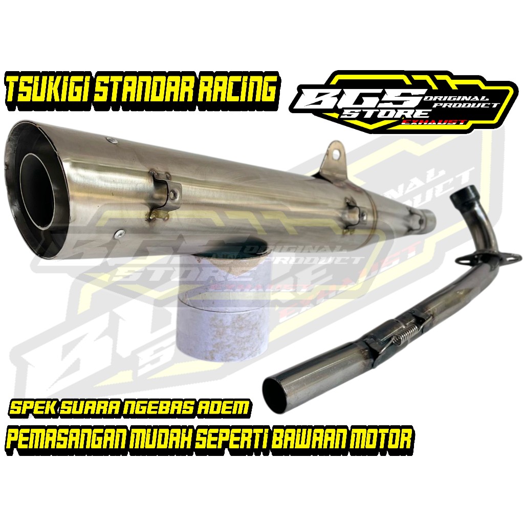 KNALPOT TSUKIGI STANDAR RACING KHARISMA KIRANA 125 SUPRA X 125D ASTREA GRAND C70 LEGENDA Dll