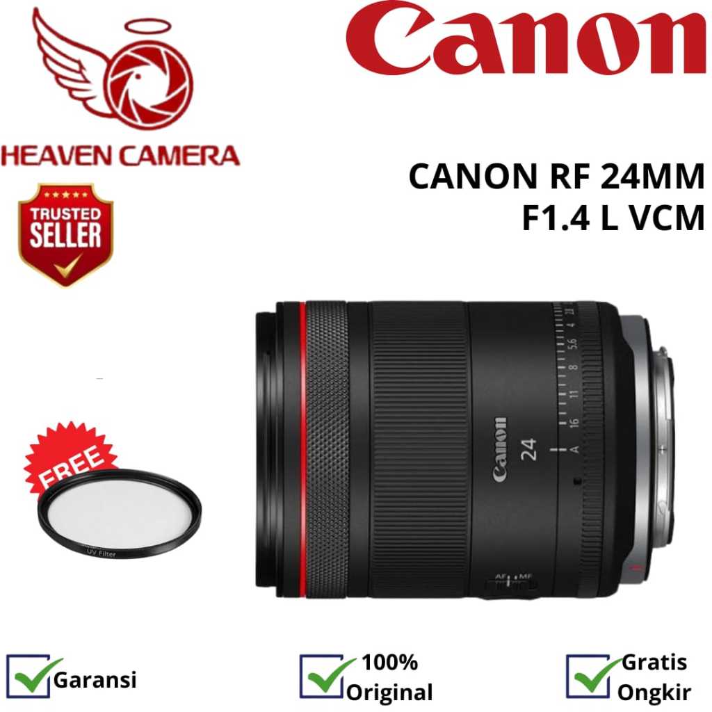 Canon RF 24mm f1.4 L VCM Lens Canon RF 24 mm f/1.4 L VCM RF24mm f/1.4L Garansi Resmi
