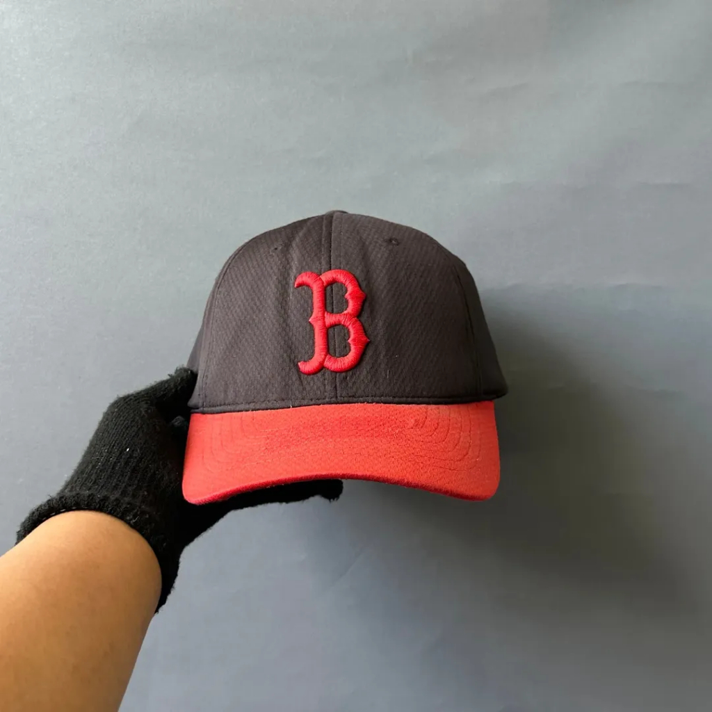 Topi Flexfit Baseball Unisex Pria Wanita MLB - BOSTON RED SOX Two Tone