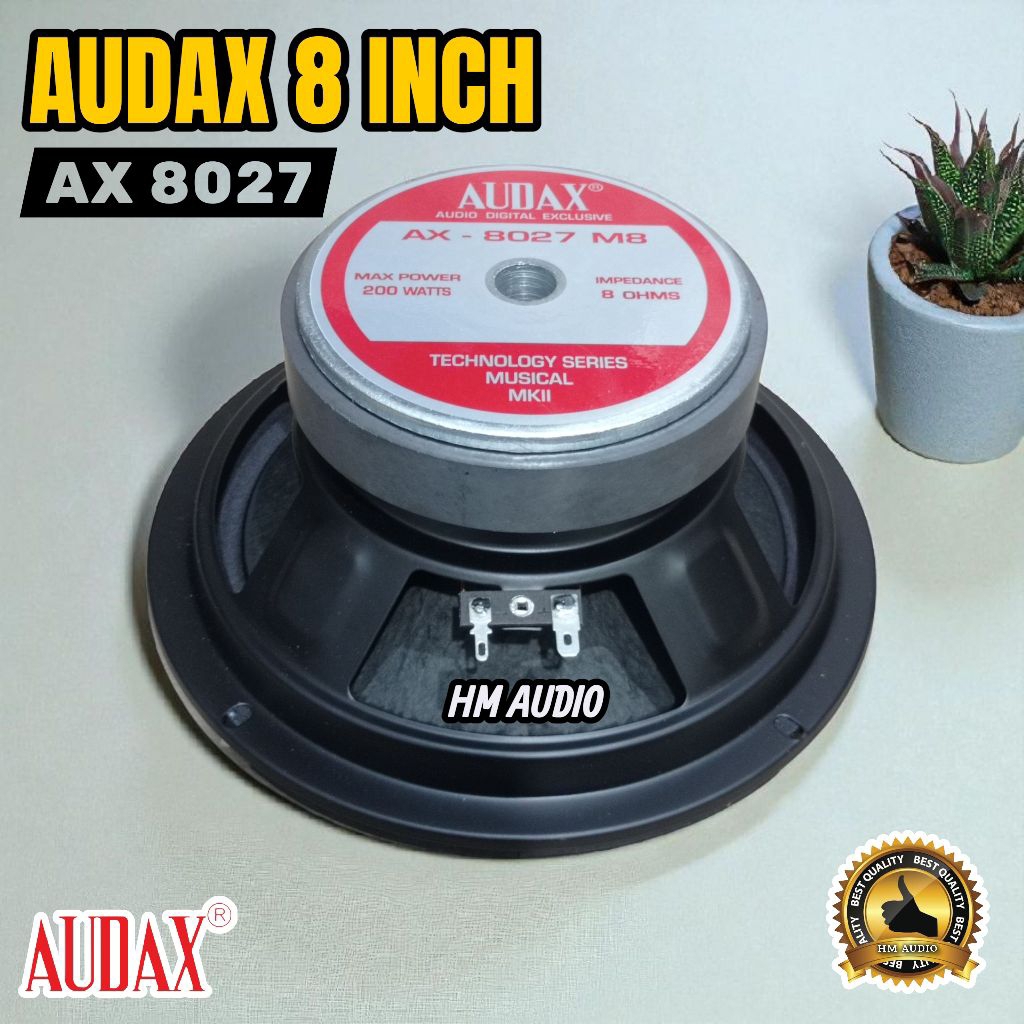 Speaker Audax 8 inch Ax 8027 M8 Original