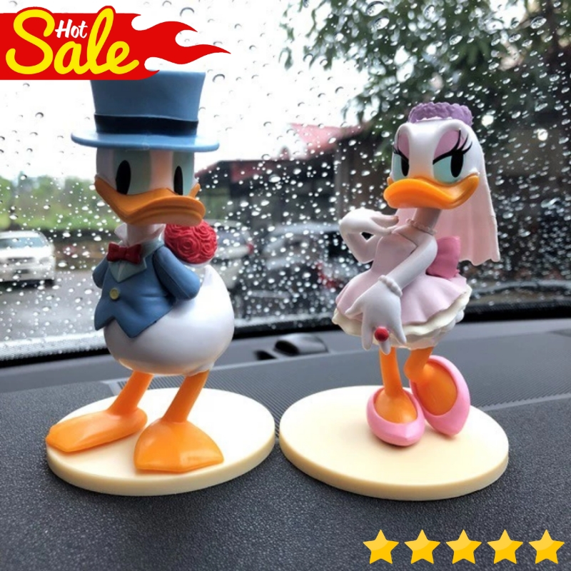 Pajangan Miniatur Figure DONALD DAISY DUCK LOVERS Series ORIGINAL DISNEY JAPAN LIMITED EDITION