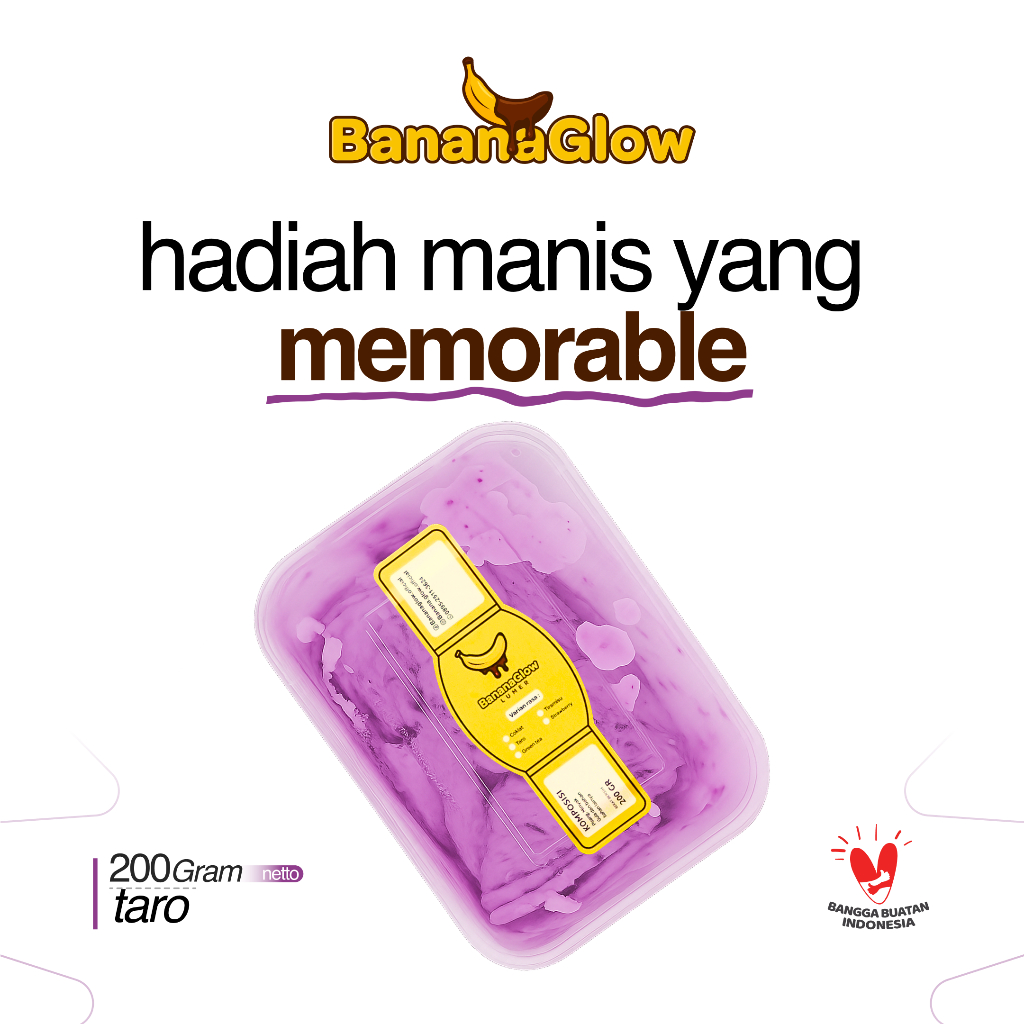 

BananaGlow - Keripik Pisang Taro Lumer 200gr