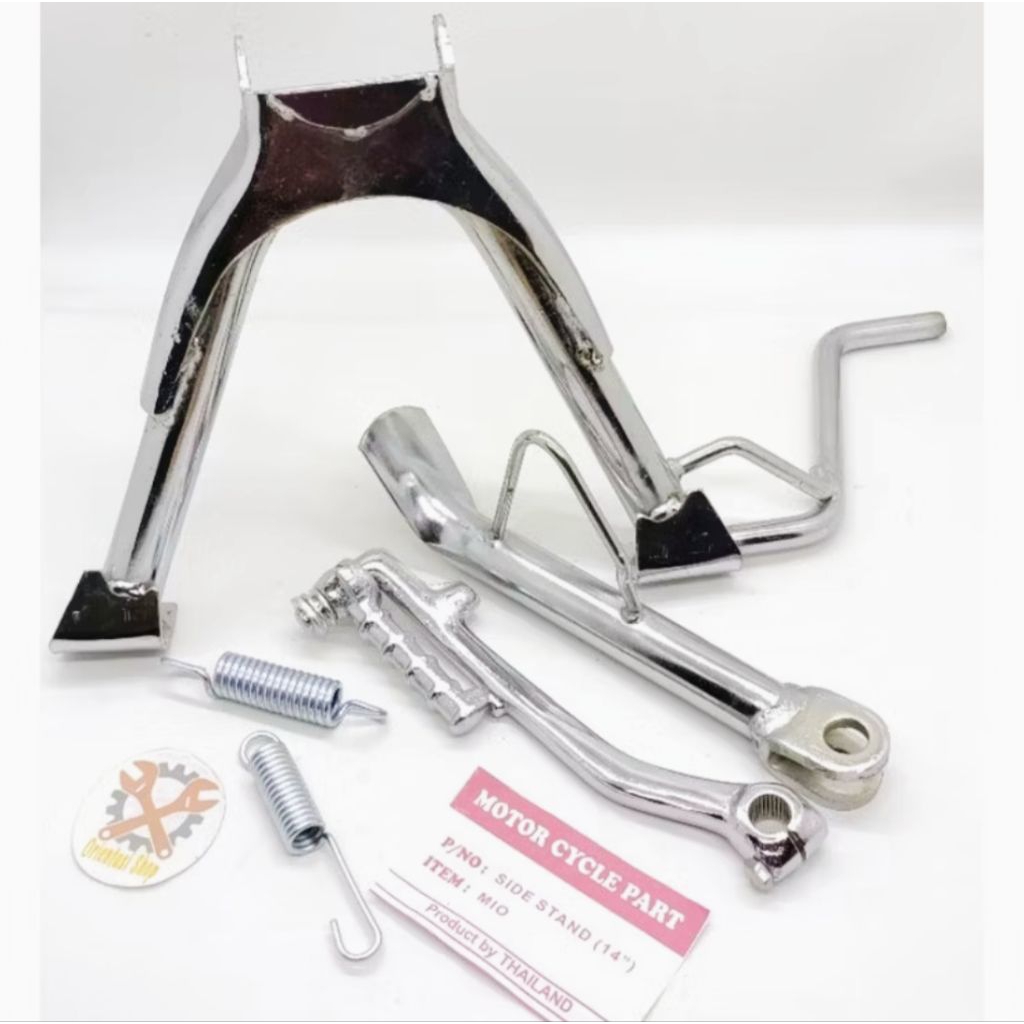 Standar tengah Ring 14+Standar Samping Chrome Ring 14+Selahan Engkol Chrome Mio Smile Mio Sporty Mio