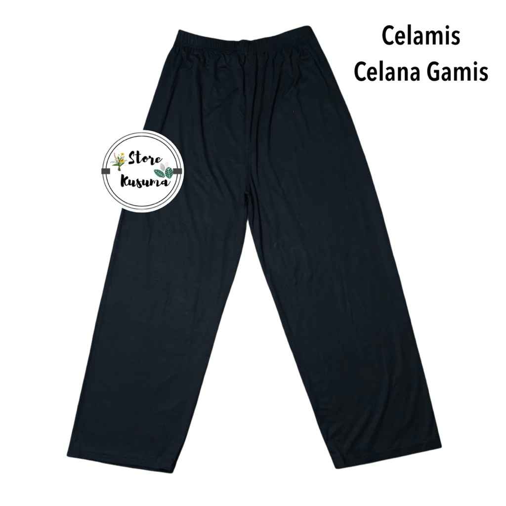 Celana Gamis Wanita Muslimah Bahan Kaos Rayon Super Adem Longgar Lebar Kulot