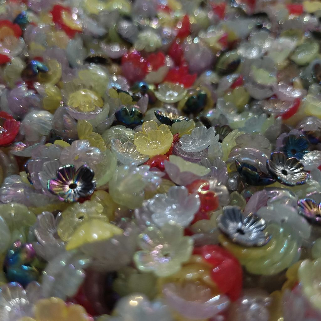 Manik Cangkang/Kelopak Mix Warna (1 pon)