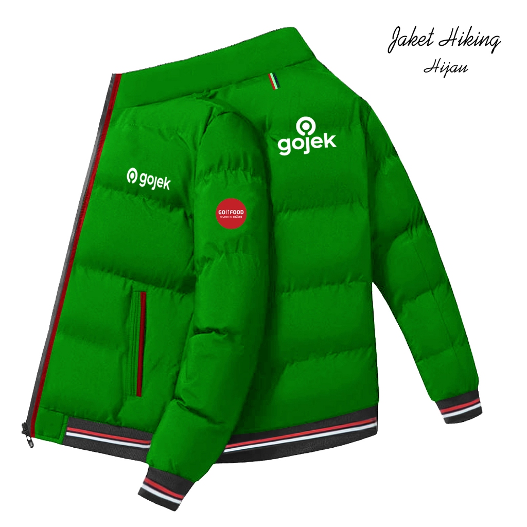 Jaket Bomber Gojek | Jaket Hiking Custom Gojek | Jaket Delivery Gojek Original | Jaket Motor Outdoor