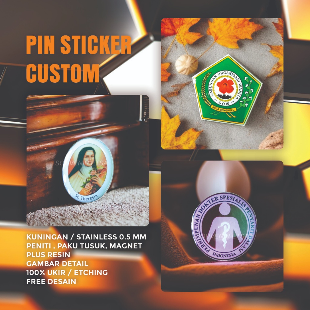 Pin Custom sticker Stainless