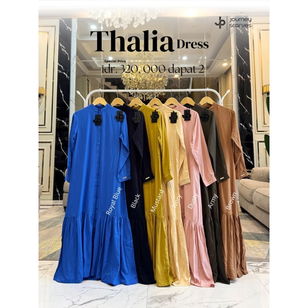 THALIA DRESS BY JOURNEY SCARVES Twill