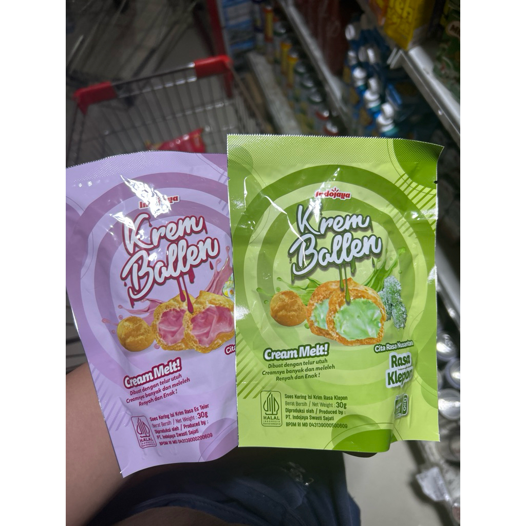 

indojaya krem ballen snack 30gram cream melt