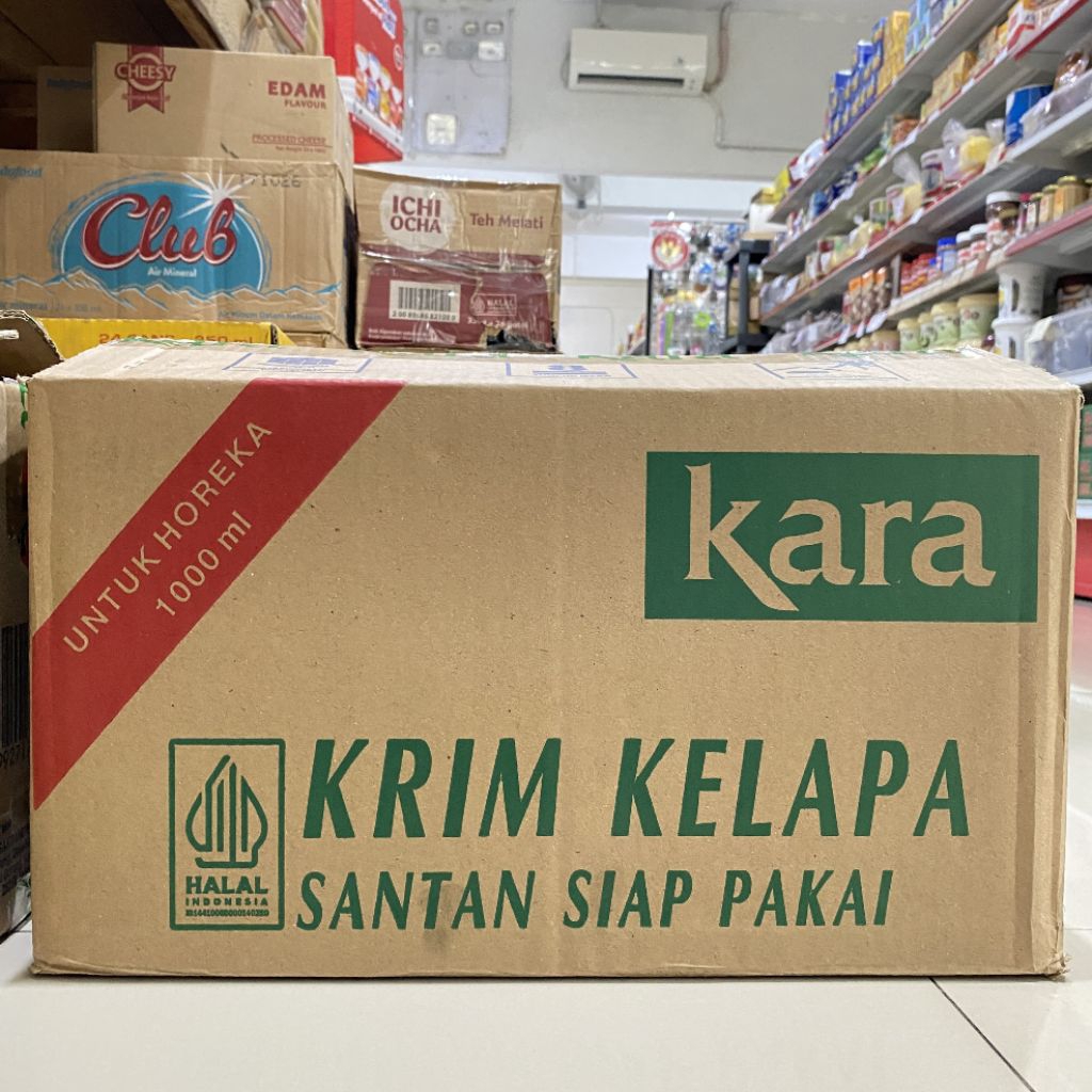 Kara santan kelapa siap pakai 1 liter harga 1 dus isi 12 | kara santan kelapa | santan kara
