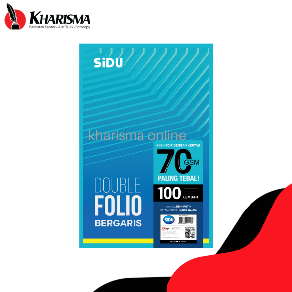 

(1 Pack) Kertas Double Folio Bergaris SINAR DUNIA isi 100 Lembar